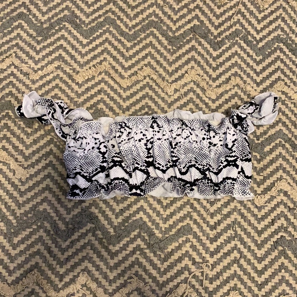 Snake Print Bikini Top